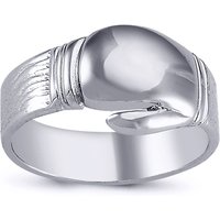 Rhodium Plated Silver Boxing Glove Charm Ring 12mm X