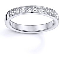 Princess cut CZ Channel Set Half Eternity Ring