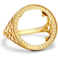9ct Basket 10th Ounce Krugerrand Brittania Coin Mount Ring O