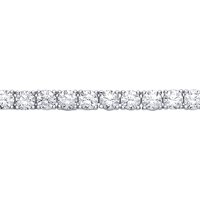 Jewelco London Women's 925 Silver CZ 4 Claw Eternity Line Tennis Bracelet 3mm 5.5 inch
