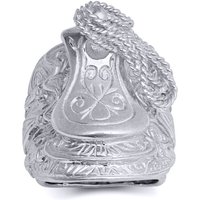 Silver Carved Horse Saddle Stirrups Rope Saddle Ring U