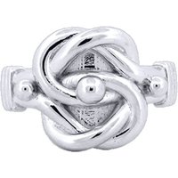 Silver Square Double Love Knot Ring