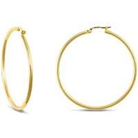 plated Sterling Silver Polished Hoop Earrings 2mm 43mm
