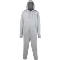 Comfy Co Women's Plain Hooded All In One Onesie (280 GSM) in Grey | Size: Large/XL
