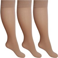 Joanna Gray Women's 70 Denier Trouser Sock (3 Pairs) in Natural