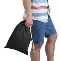 Westford Mill Men's Cotton Stuff Bag in Black | Size: Medium