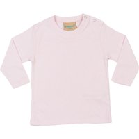 Larkwood Plain Long Sleeve T-Shirt in Pale Pink | Size: 3-4 Years