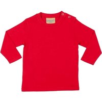 Larkwood Plain Long Sleeve T-Shirt in Red | Size: 6-12 m