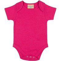 Larkwood Boy's Short Sleeved Body Suit With Envelope Neck Opening in Fuchsia | Size: 6-12 m