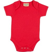 Larkwood Boy's Short Sleeved Body Suit With Envelope Neck Opening in Red | Size: 12-18 m