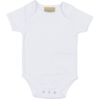 Larkwood Boy's Short Sleeved Body Suit With Envelope Neck Opening in White | Size: 12-18 m