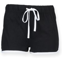 Skinni Fit Women's Retro Training Fitness Sports Shorts in Black | Size: XS