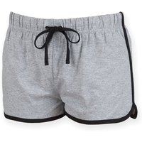 Skinni Fit Women's Retro Training Fitness Sports Shorts in Grey | Size: XS