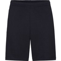 Fruit of the Loom Men's Lightweight Casual Fleece Shorts (240 GSM) in Black | Size: Medium