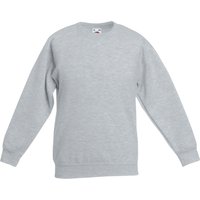 Fruit of the Loom Classic 80 20 Set-In Sweatshirt in Grey | Size: 9-10 Years