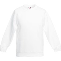 Fruit of the Loom Classic 80 20 Set-In Sweatshirt in White | Size: 5-6 Years