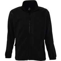 SOL'S Men's North Full Zip Outdoor Fleece Jacket in Black | Size: 2XL