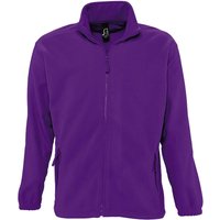 SOL'S Men's North Full Zip Outdoor Fleece Jacket in Purple | Size: 2XL