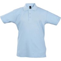 SOL'S Summer II Pique Polo Shirt in Bright Blue | Size: 12 Years