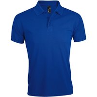 SOL'S Men's Prime Pique Plain Short Sleeve Polo Shirt in Blue | Size: Small