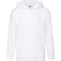 Fruit of the Loom Premium 70 30 Hooded Sweatshirt Hoodie in White | Size: 9 Years