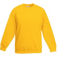 Fruit of the Loom Premium 70 30 Sweatshirt in Yellow | Size: 12-13 Years