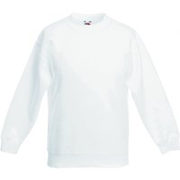 Fruit of the Loom Premium 70 30 Sweatshirt in White | Size: 5-6 Years