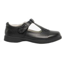 Boulevard Women's Touch Fastening T Bar Shoes in Black | Size: 10