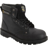 Grafters Men's Apprentice 6 Eye Safety Toe Cap Boots in Black | Size: 10