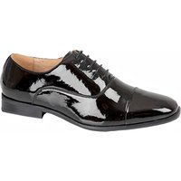 Pleated Cap Oxford Tie Patent Shoes