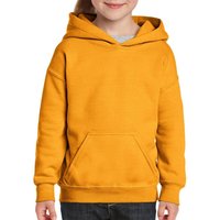 Gildan Heavy Blend Hooded Sweatshirt Top Hoodie in Gold | Size: XS