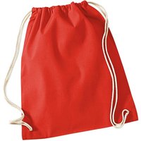 Westford Mill Men's Cotton Gymsac Bag - 12 Litres in Light Red