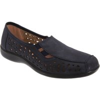 Boulevard Women's Side Gusset Summer Casual Shoes in Navy | Size: 7