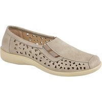 Boulevard Women's Side Gusset Summer Casual Shoes in Stone | Size: 7