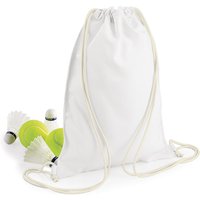 Bagbase Men's Sublimation Gymsac Drawstring Bag (5 Litres) in White