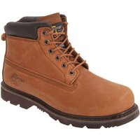 6 Eye Padded Leather Work Boots Light