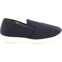 Scimitar Men's Twin Gusset Slip On Casual Textile Shoes in Dark Navy | Size: 8
