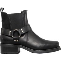 Low Harley Gusset Harness Leather Boots