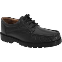 Roamers Men's Softie Leather 4 Eye Apron Gibson Shoes in Black | Size: 10
