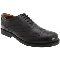 Scimitar Men's Wing Cap Brogue Oxford Shoes in Black | Size: 8