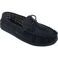 Sleepers Men's Adie Real Suede Moccasin Slippers in Navy | Size: 9