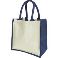 Westford Mill Women's Printers Midi Jute Bag (14 Litres) in Navy
