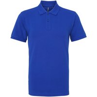 Asquith & Fox Men's Plain Short Sleeve Polo Shirt in Royal | Size: Medium