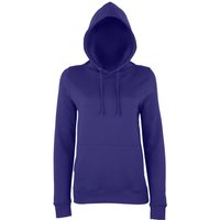 AWDis Women's Just Hoods Girlie College Pullover Hoodie in Purple | Size: Small
