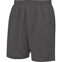 Just Cool Men's Sports Shorts in Charcoal | Size: Large