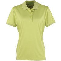 Premier Women's Coolchecker Short Sleeve Pique Polo T-Shirt in Lime | Size: Small