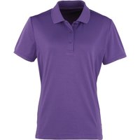 Premier Women's Coolchecker Short Sleeve Pique Polo T-Shirt in Purple | Size: Medium