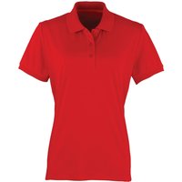 Premier Women's Coolchecker Short Sleeve Pique Polo T-Shirt in Dark Red | Size: 2XL