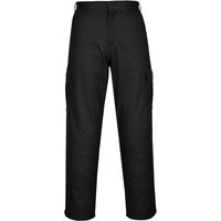 Portwest Men's Combat Work Trousers in Black | Size: 32R