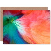 Close Up Macro Flower Colourful Abstract Art Card
